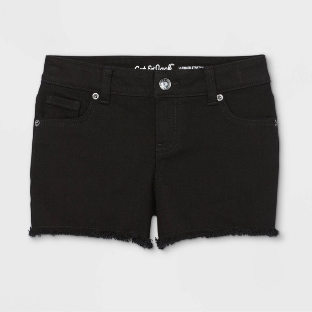 Kids Black jean shorts/Size small(6-7)
